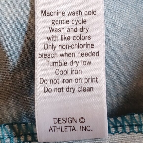 EUC Athleta "Nectar" Tattooed/Tie Dye Surplice Faux Wrap Midi Dress - Picture 6 of 6